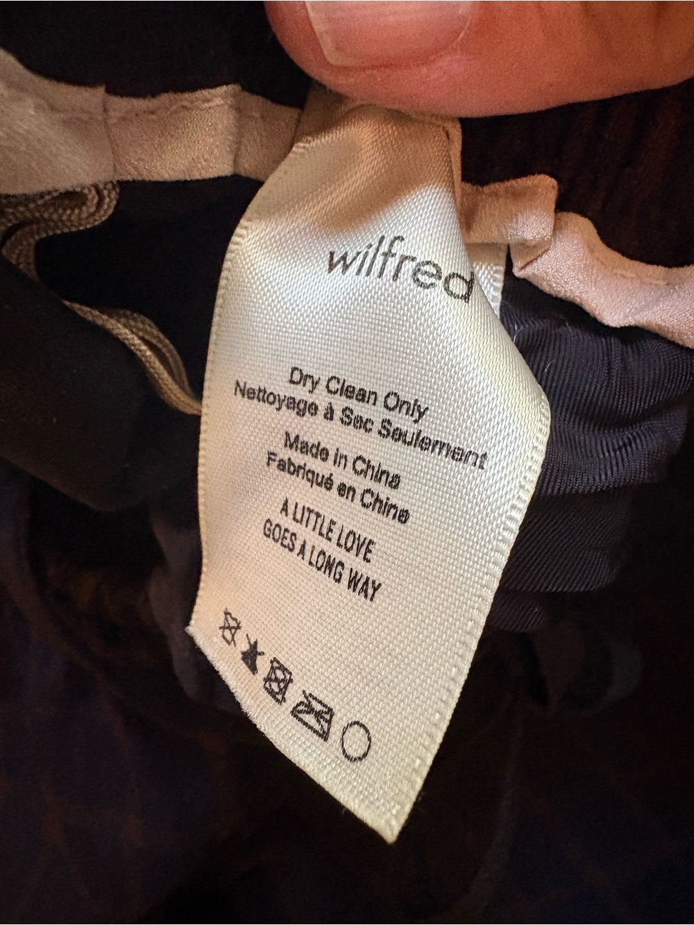 Wilfred women’s Navy Plaid Drawstring dress Pants size small fits like medium to - Picture 3 of 7